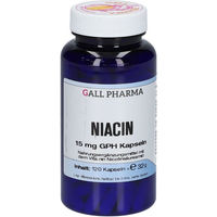Produktbild von GALL PHARMA Niacin 15 mg Kapseln 120 Stück glutenfrei und laktosefrei für Erwachsene