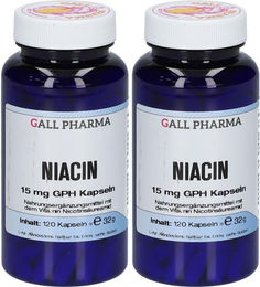 GALL PHARMA Niacin 15 mg Kapseln glutenfrei und laktosefrei für Erwachsene 120 Stück – Bild 1 von 1