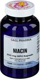 GALL PHARMA Niacin 250 mg Kapseln 120 Stück – Bild 1 von 2