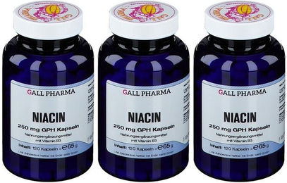 GALL PHARMA Niacin 250 mg Kapseln 120 Stück für Erwachsene und Schwangere sowie Stillende – Bild 1 von 1