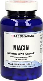 Gall Pharma Niacin 500 mg Kapseln für Erwachsene 120 Stück – Bild 1 von 3