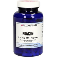 Produktbild von Gall Pharma Niacin 500 mg Kapseln für Erwachsene 120 Stück