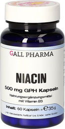Gall Pharma Niacin 500 mg Kapseln glutenfrei und laktosefrei für Erwachsene – Bild 1 von 2