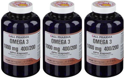 GALL PHARMA Omega 3 Kapseln für Erwachsene 1200 mg 180 Stück – Bild 1 von 2