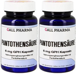 GALL PHARMA Pantothensäure 6 mg Kapseln für Erwachsene 120 Stück – Bild 1 von 2