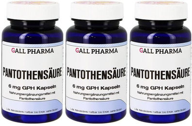 GALL PHARMA Pantothensäure 6 mg Kapseln für Erwachsene 120 Stück – Bild 1 von 2
