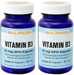 GALL PHARMA Vitamin B3 Niacin 15 mg Kapseln glutenfrei und laktosefrei für Erwachsene 60 Stück – Bild 1 von 1