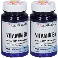 Produktbild von GALL PHARMA Vitamin B5 Pantothensäure 6 mg Kapseln für Erwachsene glutenfrei und laktosefrei 60 Kapseln