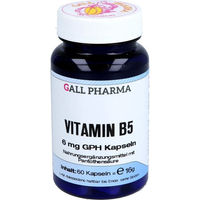 Produktbild von GALL PHARMA Vitamin B5 Pantothensäure 6 mg Kapseln glutenfrei und laktosefrei für Erwachsene 60 Stück