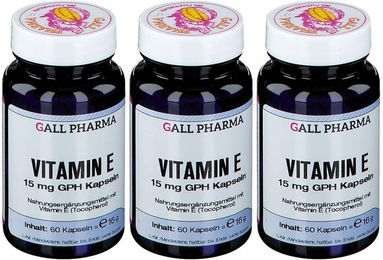 GALL PHARMA Vitamin E 15 mg Kapseln glutenfrei und laktosefrei für Erwachsene 60 Stück – Bild 1 von 1
