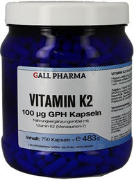 GALL PHARMA Vitamin K2 MK-7 100 µg Kapseln – Bild 1 von 2