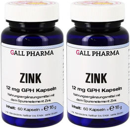 GALL PHARMA Zink Gluconat 12 mg Kapseln für Sportler und Senioren 60 Stück – Bild 1 von 2