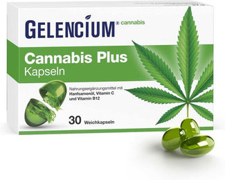 GELENCIUM Cannabis Plus Kapseln mit Vitamin B12 glutenfrei und laktosefrei 30 Stück – Bild 1 von 3