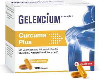 GELENCIUM Curcuma Plus hochdosiert mit Vitamin C Kapseln 180 Stück vegetarisch glutenfrei laktosefrei – Bild 1 von 2