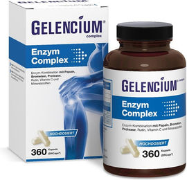 Gelencium Enzym Complex Multi-Enzym-Komplex hochdosiert mit Bromelain vegan glutenfrei laktosefrei 360 Kapseln – Bild 1 von 3