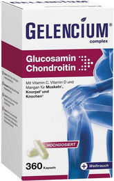 Gelencium Glucosamin Chondroitin hochdosiert mit Vitamin C Kapseln vegan glutenfrei laktosefrei – Bild 1 von 4