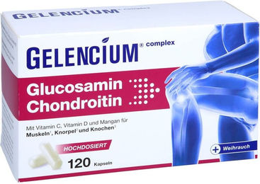 Gelencium Glucosamin Chondroitin mit Weihrauch und Vitamin C hochdosiert vegan 120 Kapseln – Bild 1 von 6