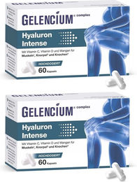 GELENCIUM Hyaluron Intense hochdosiert 500 mg mit Vitamin C Kapseln vegan 120 Stück – Bild 1 von 1