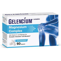 Produktbild von Gelencium Magnesium Komplex 400 mg hochdosiert vegan Kapseln 60 Stück