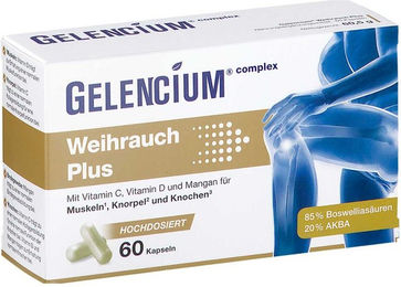 GELENCIUM Weihrauch Plus hochdosiert mit Boswellia und Vitamin C vegan 60 Kapseln – Bild 1 von 3