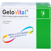 Produktbild von GeloVital Lebertrankapseln mit Vitamin A für Kinder, Erwachsene sowie Schwangere und Stillende, 100 Kapseln