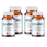 Produktbild von GELOVO Knochen & Knorpel Kapseln mit Glucosamin, Kollagen und Hyaluronsäure, laktosefrei, glutenfrei und ohne Gelatine, 120 Kapseln