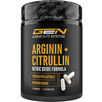 Produktbild von GEN Arginin und Citrullin Kapseln laktosefrei und glutenfrei ohne Zusatzstoffe
