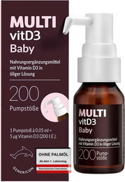 Genericon Pharma MULTIvitD3 Baby Vitamin D3 Pumplösung 10 ml glutenfrei laktosefrei vegetarisch – Bild 1 von 4