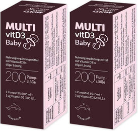Genericon Pharma MULTIvitD3 Baby Vitaminpräparat in flüssiger Form – Bild 1 von 1