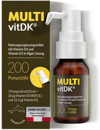 Genericon Pharma MULTIvitDK Vitamin D3 und K2 Flüssig vegetarisch glutenfrei und laktosefrei – Bild 1 von 3