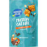 Produktbild von GENUSS PLUS Protein Oat Bite Riegel Karamell glutenfrei und laktosefrei