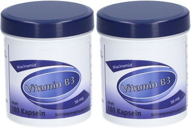 Gerimed Vitamin B3 Niacin 50 mg Kapseln 180 Stück vegetarisch laktosefrei glutenfrei – Bild 1 von 1