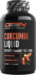 German Elite Nutrition Curcuma NovaSol Mizellar 120 Liquid Kapseln vegan ohne Gelatine – Bild 1 von 6