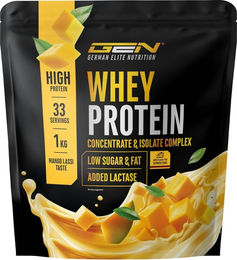 German Elite Nutrition GEN Elite Whey Komplex Whey Isolat Pulver laktosefrei Low Carb 1000 g – Bild 1 von 6