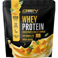 Produktbild von German Elite Nutrition GEN Elite Whey Komplex Whey Isolat Pulver laktosefrei Low Carb 1000 g