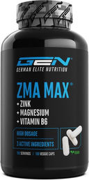 German Elite Nutrition GEN ZMA MAX Mineralstoff-Komplex Kapseln für Sportler, 180 Kapseln, glutenfrei und laktosefrei – Bild 1 von 3