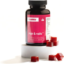GIMMY Hair & Nails Gummies mit Zink, Biotin und Selen, vegan, zuckerfrei, glutenfrei, 190 Stück – Bild 1 von 2