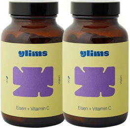 glims® Eisen aus Curryblatt mit Vitamin C Kapseln für Frauen 180 Stück – Bild 1 von 2