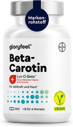 Gloryfeel Beta-Carotin Bräunungskapseln mit Vitamin A vegan 200 Kapseln – Bild 1 von 1