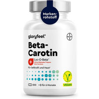 Produktbild von Gloryfeel Beta-Carotin Bräunungskapseln mit Vitamin A vegan 200 Kapseln