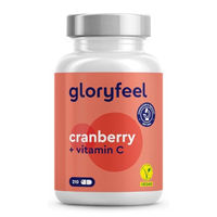 Produktbild von Gloryfeel Cranberry Extrakt mit Vitamin C 210 Kapseln vegan glutenfrei laktosefrei ohne Zusatzstoffe