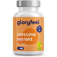 Produktbild von Gloryfeel Curcuma Extrakt Kapseln Bio Vegan mit Piperin