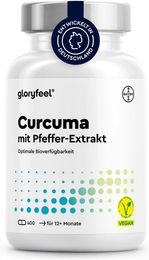 Gloryfeel Curcuma Kapseln mit Curcumin und Piperin 400 Stück – Bild 1 von 1