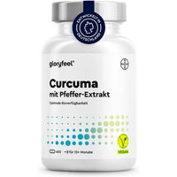 Produktbild von Gloryfeel Curcuma Kapseln mit Curcumin und Piperin 400 Stück