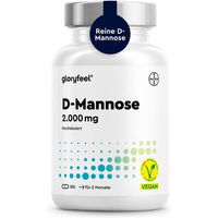 Produktbild von Gloryfeel D-Mannose hochdosiert 2000mg Kapseln vegan 180 Stück