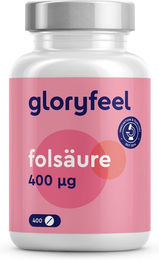 Gloryfeel Folsäure Tabletten mit 400 µg pro Tablette für Schwangere und Stillende 400 Stück – Bild 1 von 1