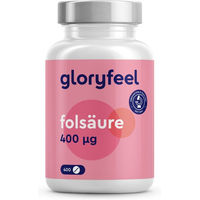 Produktbild von Gloryfeel Folsäure Tabletten mit 400 µg pro Tablette für Schwangere und Stillende 400 Stück