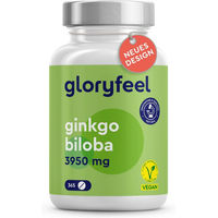 Produktbild von Gloryfeel Ginkgo Biloba Extrakt 3950 mg Tabletten vegan 365 Stück
