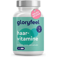 Produktbild von Gloryfeel Haar Vitamine Kapseln mit Biotin, Selen und Zink, 180 Kapseln, glutenfrei und laktosefrei