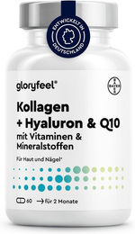 Gloryfeel Kollagen mit Coenzym Q10 und Hyaluronsäure sowie Zink, Magnesium, Vitamin B12, D3, A und C - 60 Kapseln – Bild 1 von 1